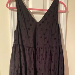 Black Baby Doll Style Eyelet Dress